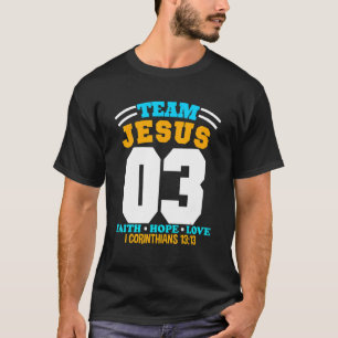 Camiseta Equipe Cristã Jesus 03 Faith Esperança Amor Natal