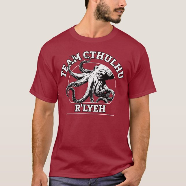 Camiseta Equipe Cthulhu R'lyeh Lovecraft (Frente)