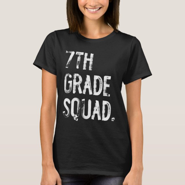 Camiseta Equipe da 7ª Série de Volta às Aulas Aluno Profess (Frente)
