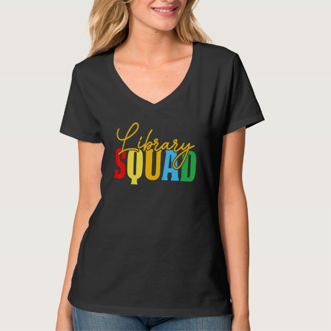 Camiseta Equipe da Biblioteca Bookworm Te Squad Livro Bibli (Frente)
