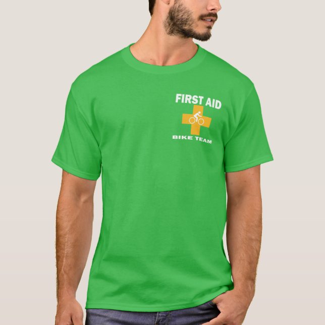 Camiseta Equipe da bicicleta dos primeiros socorros (Frente)