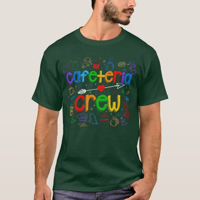 Camiseta Equipe da Cafeteria Senhoras do Almoço Rock Trabal (Frente)