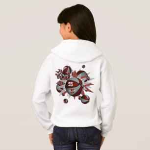 Camiseta equipe da cinza de maroon colorido meninas estrela