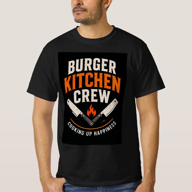 Camiseta 🍔 Equipe da Cozinha do Burger Grill Restaurante � (Frente)