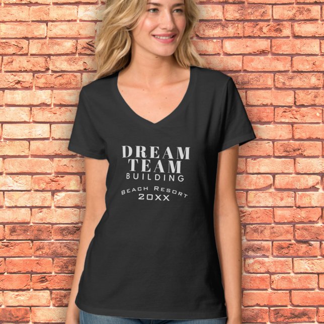 Camiseta Equipe da Dream Construindo Funcionário Preto e Br (Criador carregado)