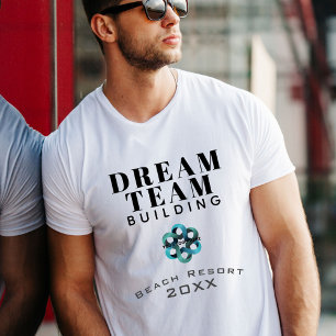 Camiseta Equipe da Dream Construindo Logotipo da Empresa Em