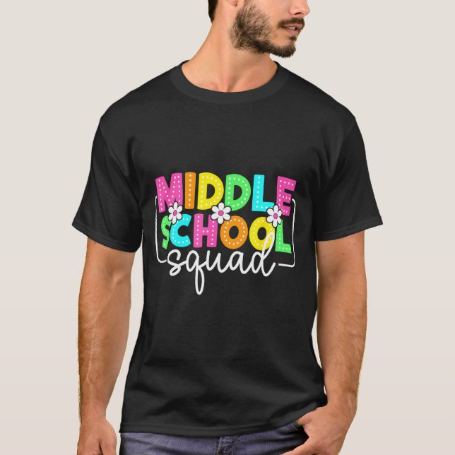 Camiseta Equipe da escola secundária de volta às professora (Frente)