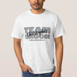 Camiseta Equipe da Festa de Despedida de Solteiro Noivo Nom