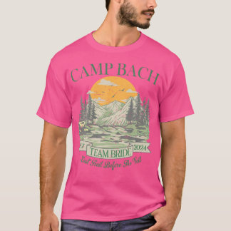 Camiseta Equipe da Noiva Camp Bach Retro Camping Despedida 