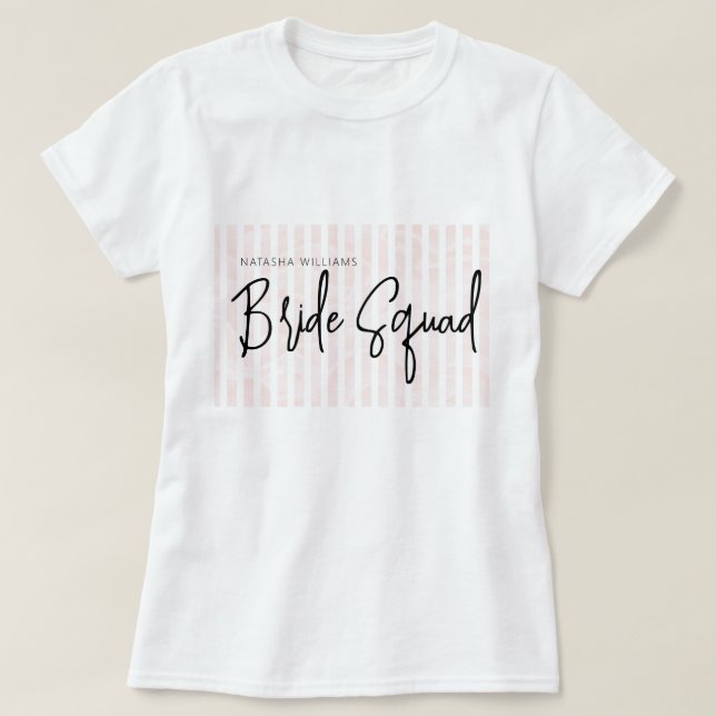 Camiseta Equipe da Noiva Chic Festa de Pijama (Frente do Design)