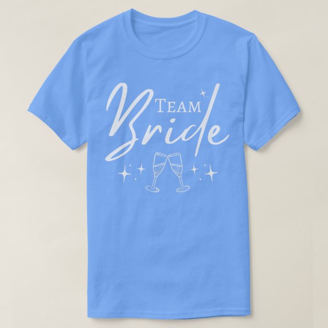 Camiseta Equipe da Noiva Conjunto Engraçado de Despedida de (Frente do Design)
