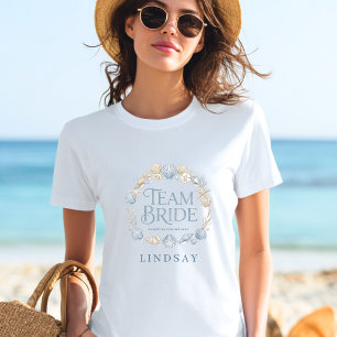 Camiseta Equipe da Noiva! Noiva Elegante da Costa da Praia