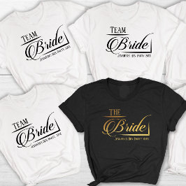 Camiseta Equipe da Noiva Nome da Festa de Despedida de Solt