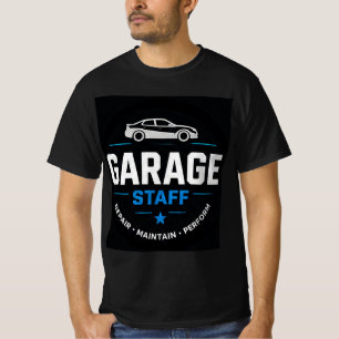 Camiseta 🚗 Equipe da Oficina Moderna Loja de Automóveis 🚗