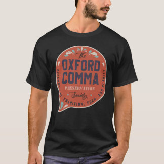 Camiseta Equipe da Oxford Comma Preserve Society Oxford