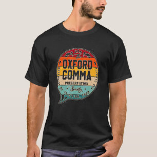 Camiseta Equipe da Oxford Comma Preserve Society Oxford