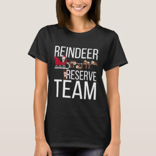 Camiseta Equipe da Reserva de Reindeers Engraçada Sloth Chr