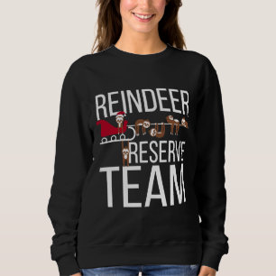 Camiseta Equipe da Reserva de Reindeers Engraçada Sloth Chr
