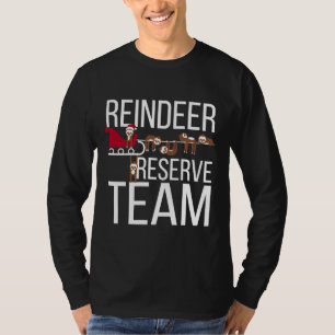 Camiseta Equipe da Reserva de Reindeers Engraçada Sloth Chr