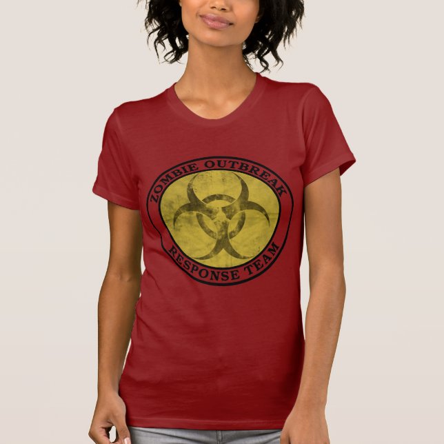 Camiseta Equipe da resposta da manifestação do zombi (Frente)