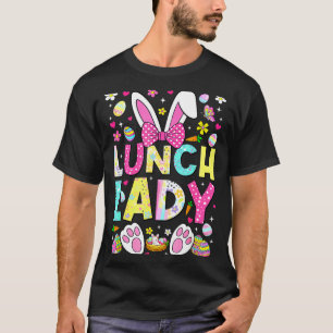 Camiseta Equipe da senhora do almoço coelho engraçado famíl