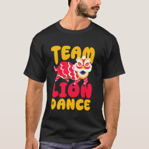 Camiseta Equipe Dança do Leão Celebração do Ano Novo Lunar