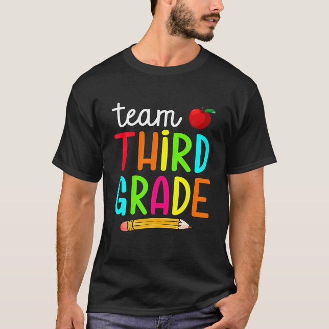 Camiseta Equipe De 3º Grau De Volta À Escola Para Menino (Frente)