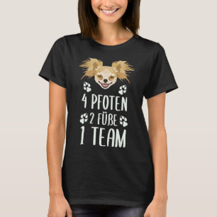 Camiseta Equipe de 4 patas 2 pés 1 Chihuahua