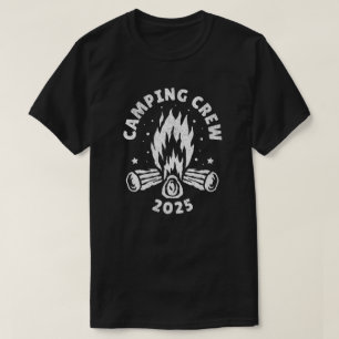 Camiseta Equipe de Acampamento 2025 Camper Vintage