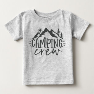 Camiseta Equipe de Acampamento ao Nascer do Sol na Floresta