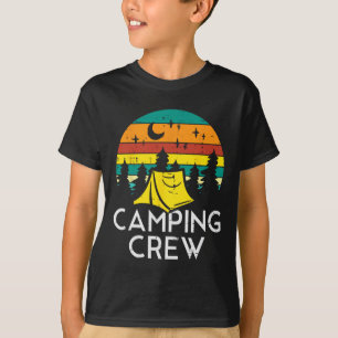 Camiseta Equipe de Acampamento Camper Fofo Meninos Meninas 