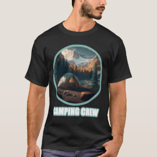 Camiseta Equipe de Acampamento Fora do Pôr do Sol Presente