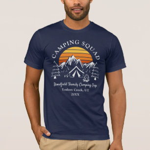 Camiseta Equipe de Acampamento Pai Correspondente Férias de