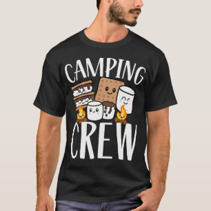 Camiseta Equipe de Acampamento Smore Acampamento Grupo Esqu