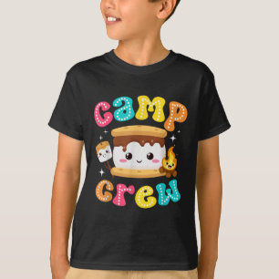 Camiseta Equipe de Acampamento Smores Marshmallow Acampamen