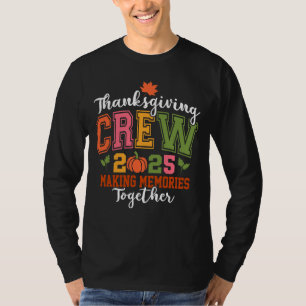 Camiseta Equipe de Ação de Graças 2025 Família Turca e Qu