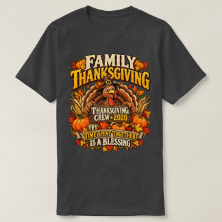 Camiseta Equipe de Ação de Graças da Família 26 Peru Engraç