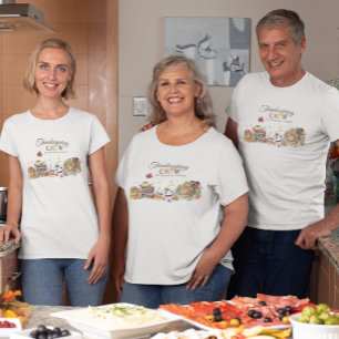 Camiseta Equipe de Ação de Graças Reunião Familiar Fofa