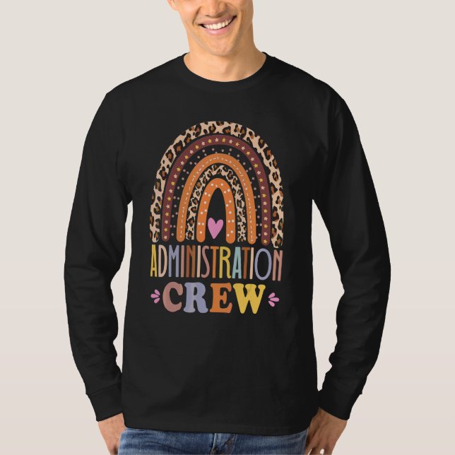 Camiseta Equipe de Administração Leopardo Arco-íris De Volt (Frente)
