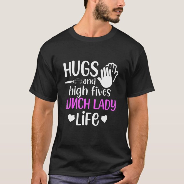 Camiseta Equipe De Almoços Dizendo Com Praça Gráfica De Caf (Frente)