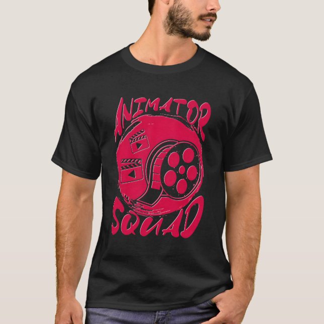 Camiseta Equipe de Animação Animadora de Película Animadora (Frente)