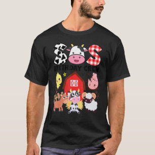Camiseta Equipe de Aniversário da Irmã Vaca Tema de Fazenda