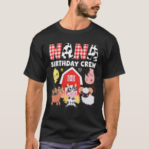 Camiseta Equipe de Aniversário da Vovó Vaca Tema de Fazenda