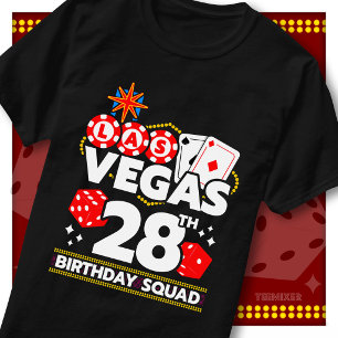 Camiseta Equipe de aniversário de 28 anos combinando com Ve