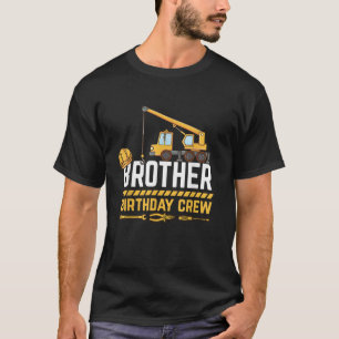 Camiseta Equipe de Aniversário do Irmão Construção Aniversá