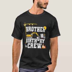 Camiseta Equipe de Aniversário do Irmão Construção Festa de