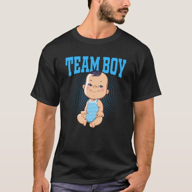 Camiseta Equipe de Anúncio de Gênero - Festa de Bebê Revela (Frente)