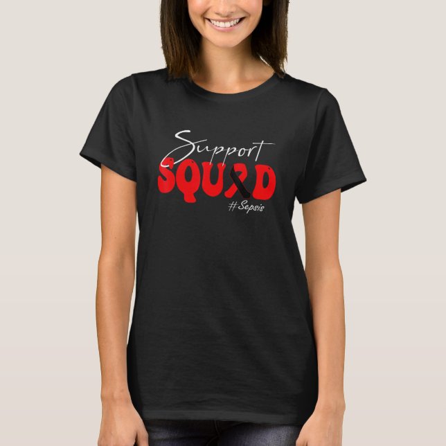 Camiseta Equipe de Apoio à Conscientização sobre Sepse Fita (Frente)