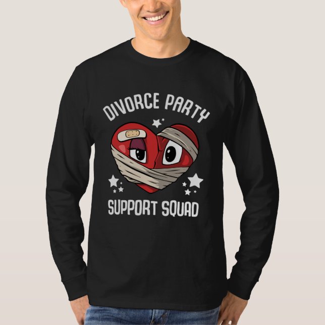 Camiseta Equipe de Apoio ao Divorciado Festa de Divórcio (Frente)