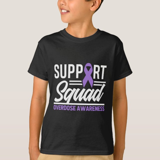 Camiseta Equipe de Apoio ao Fim da Overdose Conscientização (Frente)